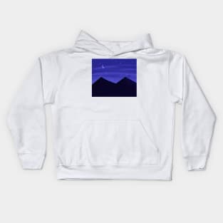 Watercolor night sky Kids Hoodie